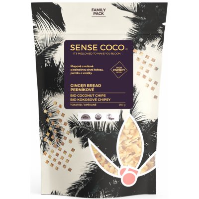 Sense COCO XXL Kokosové chipsy perníkové BIO 250 g – Zboží Dáma