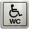 Piktogram Accept Piktogram "WC invalidé" (80 × 80 mm) (stříbrná tabulka - černý tisk)