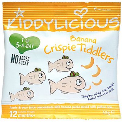 Kiddylicious Ovocné křupavé rybičky Banán 12 g – Zboží Dáma