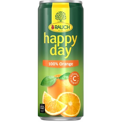 Rauch Happy Day 100 % pomeranč plechovka 330 ml – Zboží Dáma