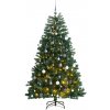 Vánoční stromek zahrada-XL Umělý sklápěcí vánoční stromek s 300 LED a koulemi 240 cm