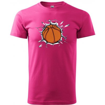 Basketbal míč v triku Klasické pánské triko purpurová – Zboží Mobilmania