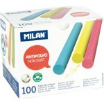 MILAN Křída kulatá barevná bezprašná 100 ks – Zbozi.Blesk.cz