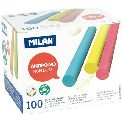 MILAN Křída kulatá barevná bezprašná 100 ks – Zbozi.Blesk.cz