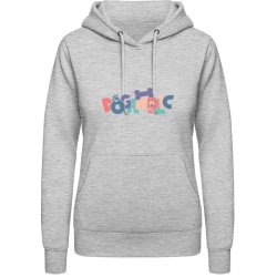 AWDis Hoodie mikina Psí design s nápisem DOGAHOLIC Šedivá šedá