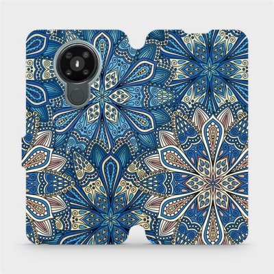 Pouzdro Mobiwear parádní flip Nokia 3.4 - V108P Modré mandala květy – Zbozi.Blesk.cz