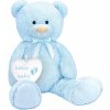 Plyšák BRUBAKER XXL medvídek se srdíčkem Hello Baby dárek k dětské oslavě pro novorozence modrá světle modrá 100 cm