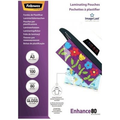 Laminovací fólie Fellowes A3, 80 mic ImageLast, 303x426 mm, lesklé, 100 pack – Zbozi.Blesk.cz