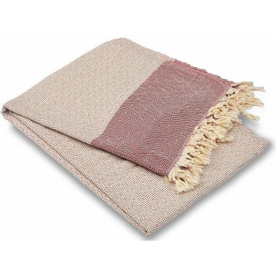 Balkanova Bavlněný přehoz Nefes III - třešňově červená 200 x 240 cm – Zboží Dáma