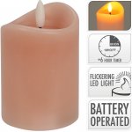 M.A.T. GROUP Svíčka LED pr. 7x10cm blikající plamen časovač RŮŽ – Hledejceny.cz