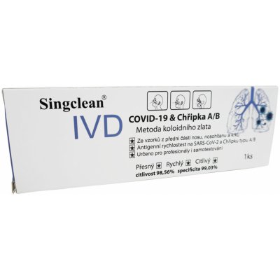 Hangzhou Singclean Medical Products Antigenní test Singclean Covid-19 & Chřipka A/B 1 ks