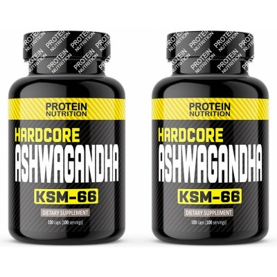 PROTEIN NUTRITION 1+1 Hardcore Ashwagandha 200 kapslí – Hledejceny.cz