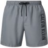 Koupací šortky, boardshorts Calvin Klein pánské šedé plavky Medium Drawstring