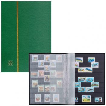 Album na známky Basic S16 A4 black pages green, album na známky