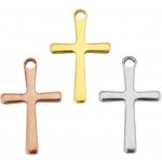 Přívěsek křížek ve třech barevných provedeních z chirurgické oceli - Povrchová úprava Bez galvanizace TC 098 – Zboží Dáma