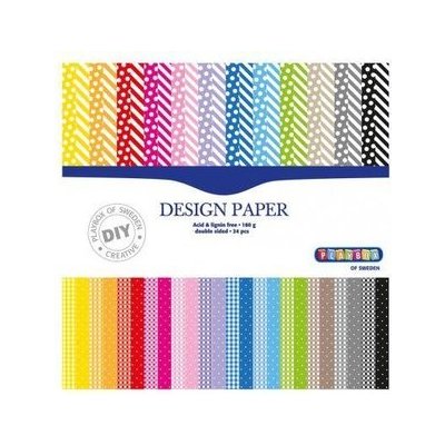 Playbox Barevné papíry oboustranné, 24 listů, 305 x 305 mm – Zbozi.Blesk.cz