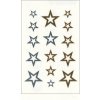Anděl Tetovací obtisky zlaté a stříbrné hvězdičky 10,5 x 6 cm