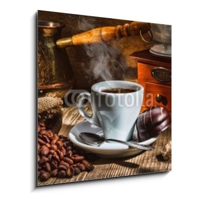 Obraz 1D - 50 x 50 cm - grinder and other accessories for the coffee brusky a další příslušenství pro kávu – Zbozi.Blesk.cz