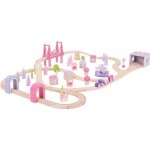Bigjigs Dřevěná velká vláčkodráha princezny – Zboží Mobilmania