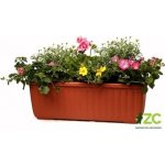 Plastia Samozavlažovací truhlík SIESTA LUX 40x20x19 cm terakota – Hledejceny.cz