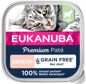 Eukanuba Grain Free Senior Paštika Jehněčí 16 x 85 g