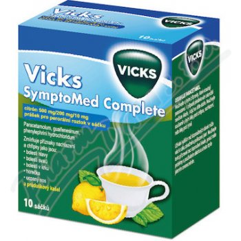 VICKS SYMPTOMED FORTE CITRÓN POR 1000MG/12,2MG POR PLV SOL SCC 10