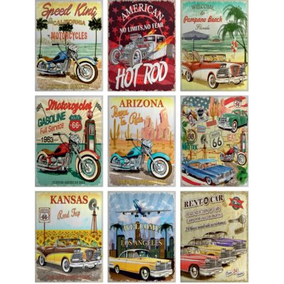 AG Design F-1065 Samolepka na zeď Auta a Motorky, rozměry 65 x 85 cm – Hledejceny.cz