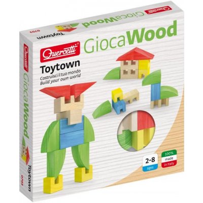 Quercetti kostky Toytown 15 ks 0703 – Zboží Mobilmania