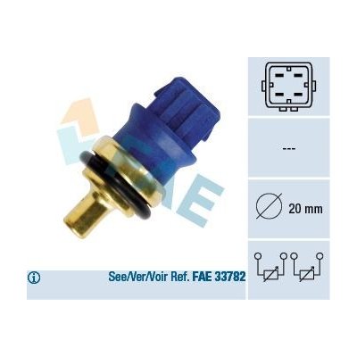 Snímač, teplota chladiva FAE 33780 – Zboží Mobilmania