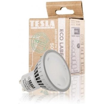 Tesla LED žárovka GU10 7W 230V 550lm 25 000h 3000K teplá bílá 100°
