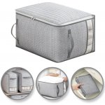 eCarla Textilní box pro uskladnění ložního prádla a oblečení šedý COCK 52 x 44 x 30 cm – Zboží Mobilmania