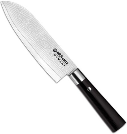 Böker Solingen Damaškový Santoku Japonský nůž Damast 17 cm