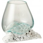Skleněná váza vsazená na lávový kámen Lava M - 17*12,5*13,5 cm - J-Line by Jolipa – Hledejceny.cz