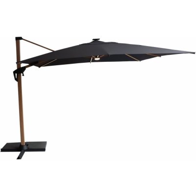 Sensum 24-BN-505 Slunečník Roma s LED osvětlením, 3 x 3 cm, černá – Zbozi.Blesk.cz