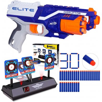 Nerf N-Strike Elite Disruptor + elektronický terč + 30 šípů – Zbozi.Blesk.cz