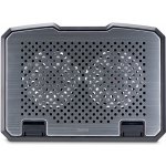 Hama chladicí stojan pro notebook Aluminium, naklápací, 2 ventilátory, modré podsvícení, tichý chod; 126807 – Zboží Živě