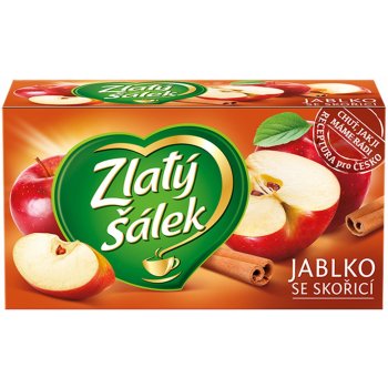 Zlatý Šálek Jablka se skořicí ovocný čaj 20 x 1,75 g