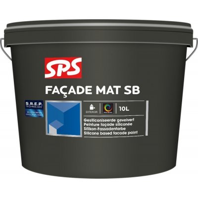 SPS Fasádní silikonová barva 10l, Vzhled mat, Barevný odstín bílá 10 l