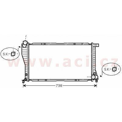 Chladič, chlazení motoru ACI 06002234 | Zboží Auto