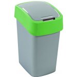 Curver Flipbin 9 l stříbrná / zelená – Hledejceny.cz