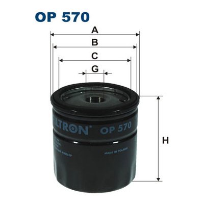 FILTRON Olejový filtr OP570 – Zboží Mobilmania
