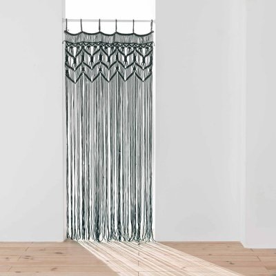 douceur d'intérieur Černý závěs do dveří 90x200 cm Macarena – douceur d'intérieur – Hledejceny.cz