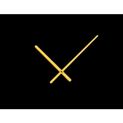 Zlaté oblé hliníkové ručičky na hodiny 158 mm | 113 mm – Sleviste.cz