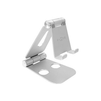 FIXED Hliníkový stojánek Frame PHONE na stůl pro mobilní telefony, stříbrný – Sleviste.cz