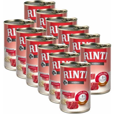 Rinti Sensible hovězí a rýže 12 x 400 g – Hledejceny.cz