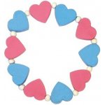 Dětský náramek s růžovými a modrými srdíčky – Zboží Dáma