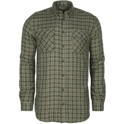 Košile Pinewood Lappland Wool Mossgreen/L.Khaki