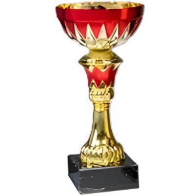 Kovový pohár Zlato-červený 21 cm – Zboží Dáma