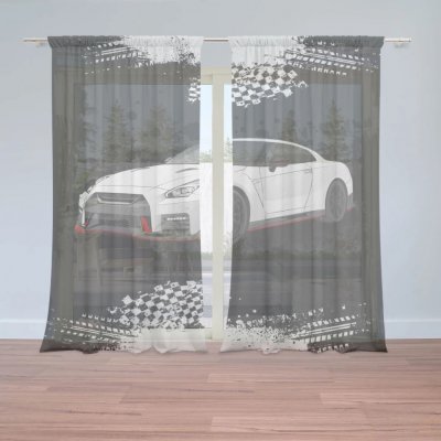 Sablio Záclony Nissan GTR 35 Černý: 2ks 150x250cm – Hledejceny.cz