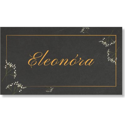 Personal Personal Jmenovka na stůl - Černá Elegance Zvolte množství: od 61 ks a víc – Zboží Dáma